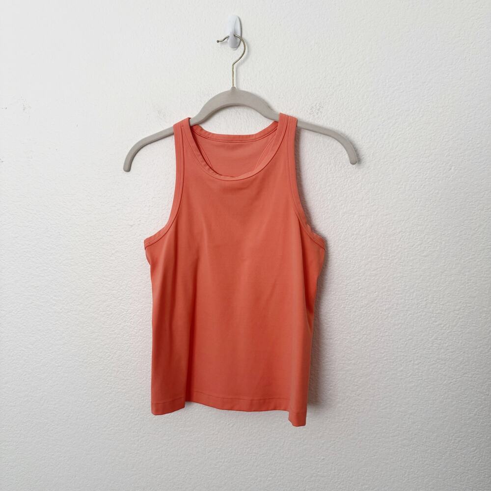 [Lululemon] Coral Orange High Neck Racerback Workout Tank Running Yoga Size 6